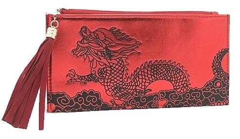 feng shui red dragon wallet